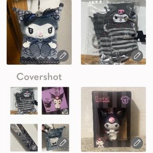 Kuromi Lanyard/Purse+2 pairs crew🧦+Kuromi makeup brush caddy/5 brushes